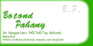 botond pahany business card